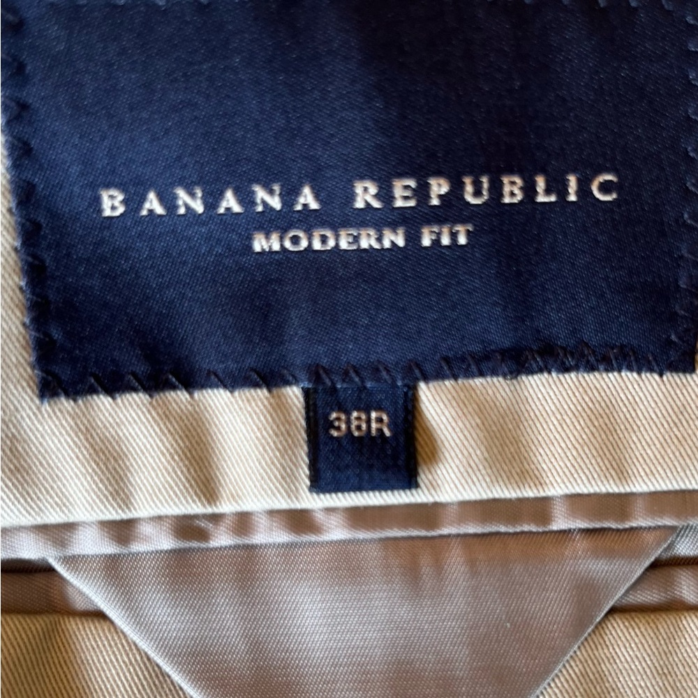 Banana Republic All Cotton Tan Jacket Size 38R Modern Fit - Picture 14 of 14
